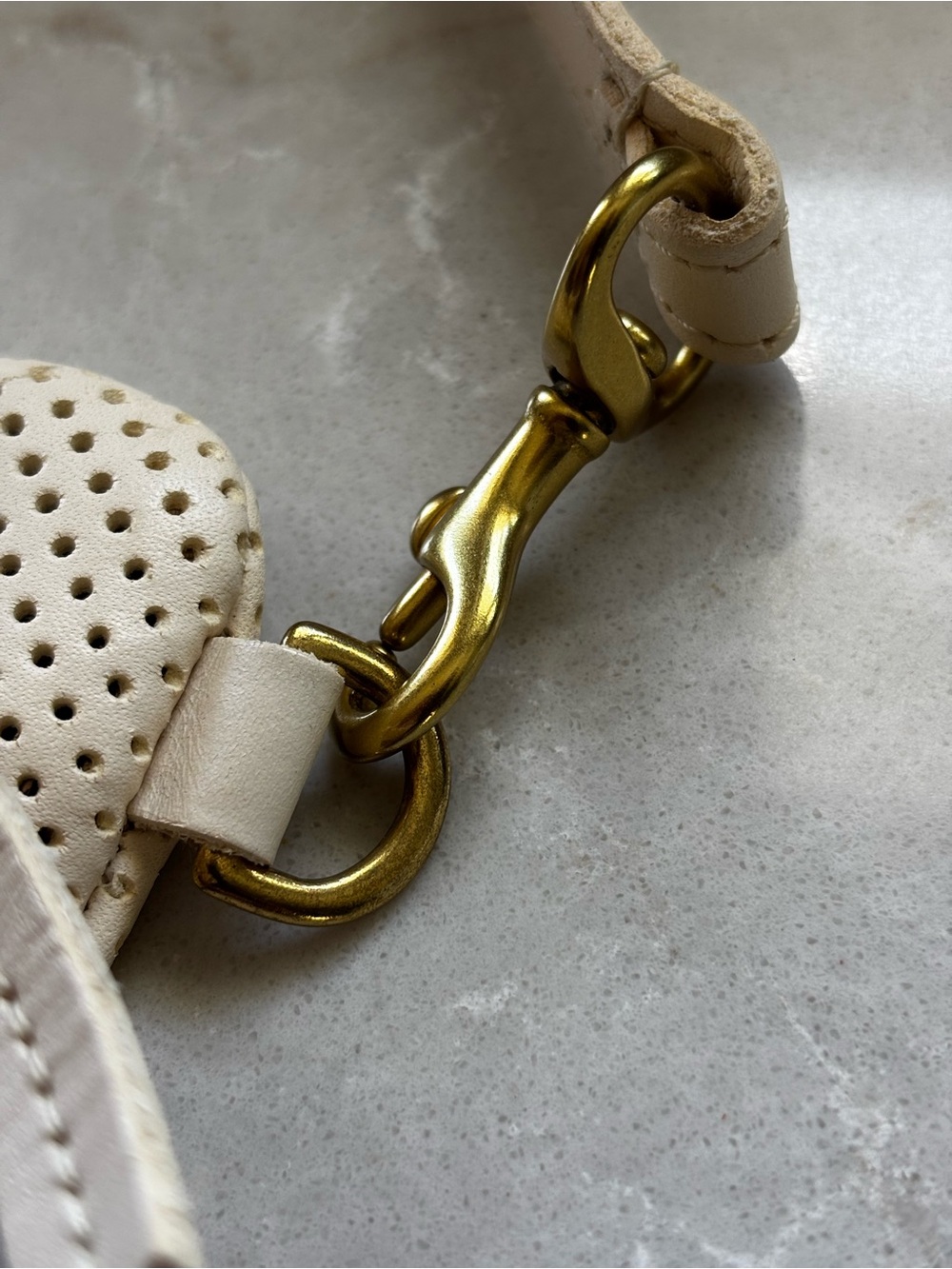 Clare V Grande Fanny Cream Perforated
Leather Crossbody Bag - Picture 11 of 11